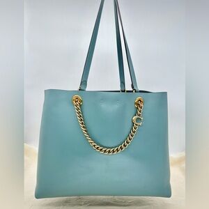 COACH Signature Curb Chain Central Tote In Marine 78218